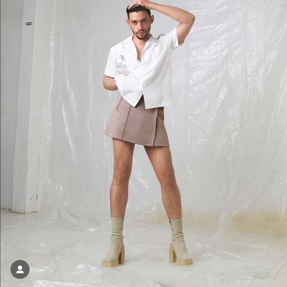 Syro TR Desert Beige Cream Suede Rubber Platform Heel Boots US Men’s 9 Brand New - Picture 4 of 5